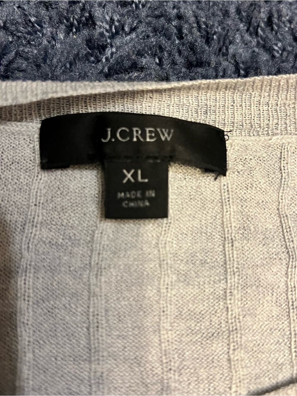 J. Crew Light Heather Crewneck Ribbed Sweater - Picture 2 of 5